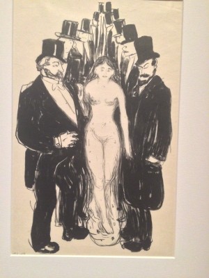 Edvard Munch, L´Allée 1895, Litographie.