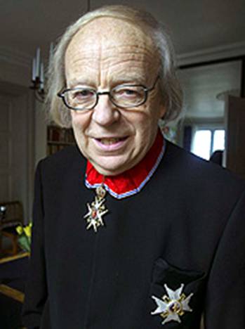 Arne Nordheim, da han hadde fått St. Olavs ordenen. Foto: Internett hjemmeside.