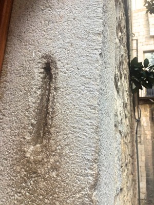 Girona jewish quarteer, door detail, spain